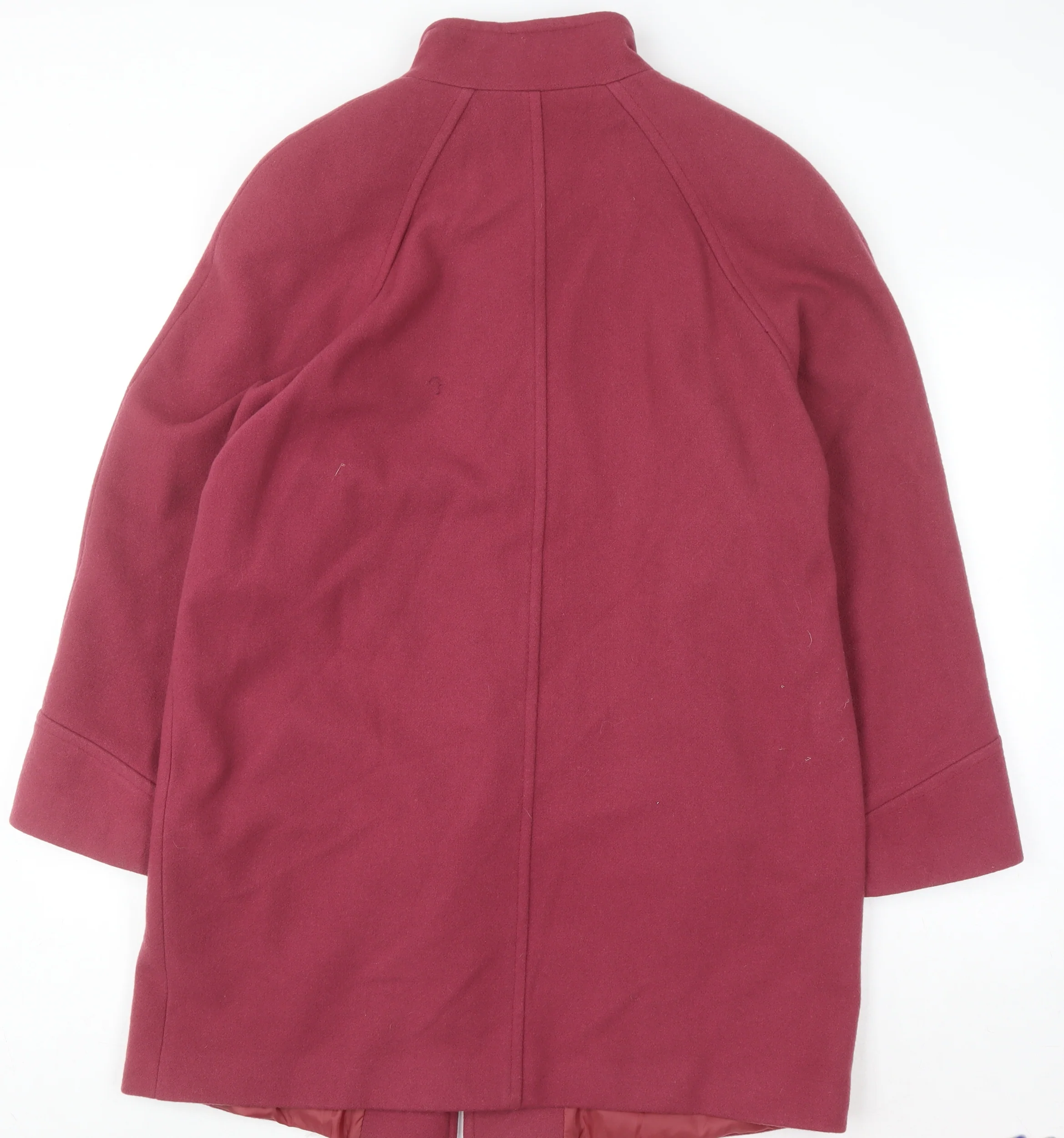 Kaleidoscope Women's Purple Wool Mid-Length Overcoat Size 12 - Image 3