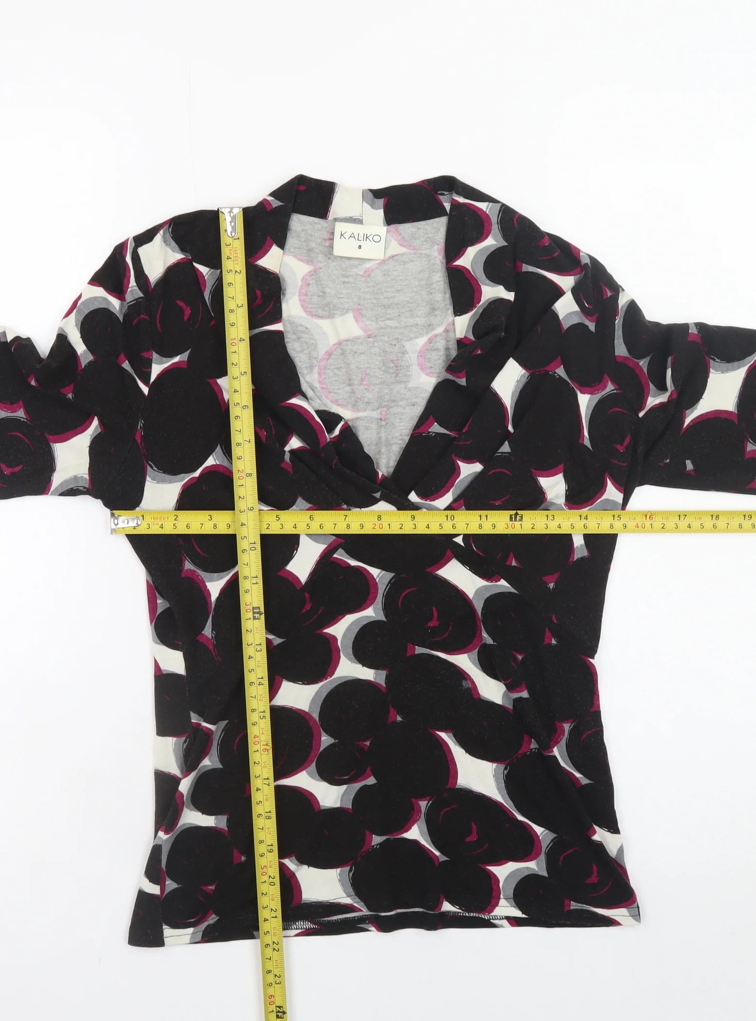 Kaliko Women’s Multicoloured Floral Wrap Blouse Size 8 - Image 2