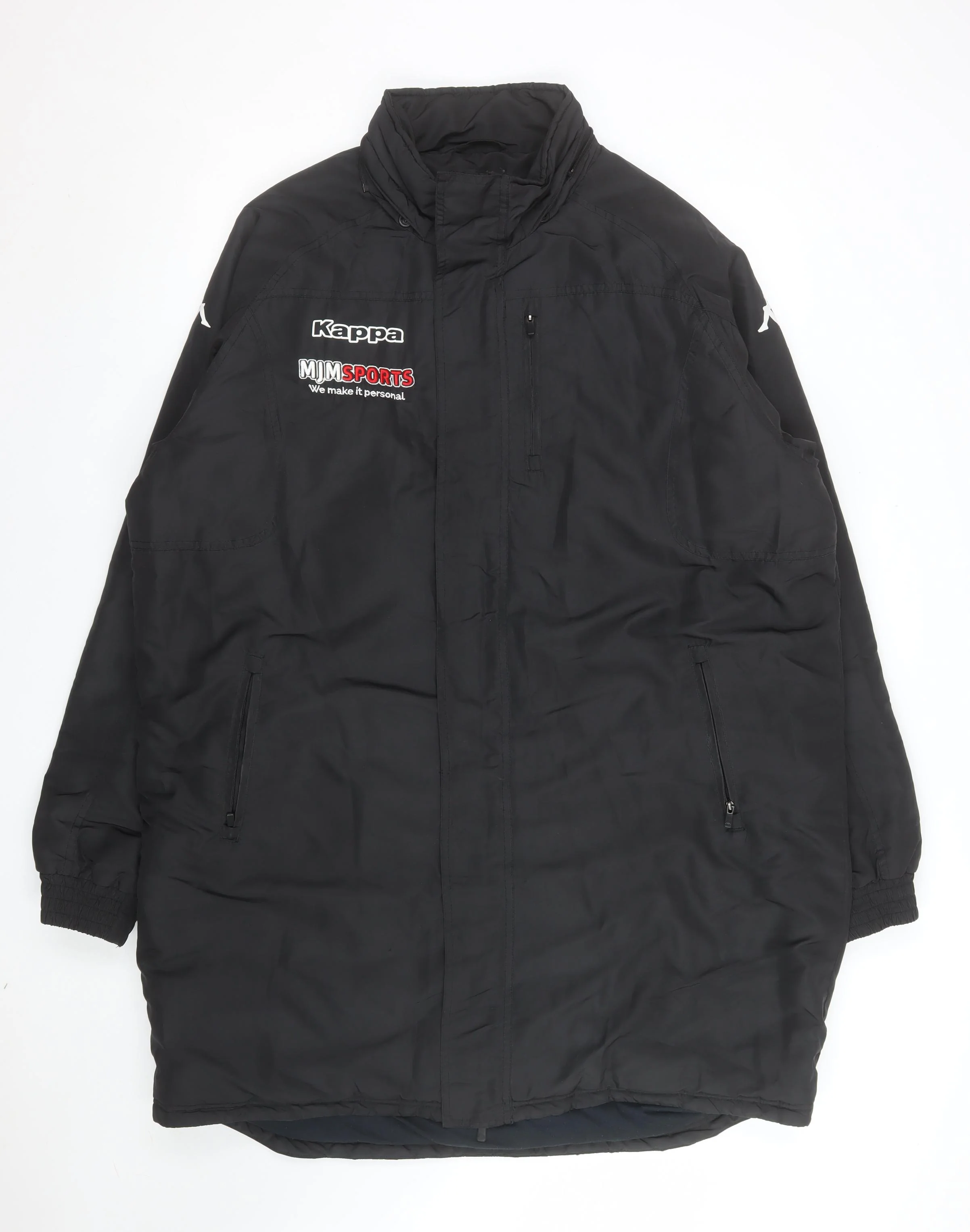 Kappa Men’s Black XL Long Lined Winter Parka Coat
