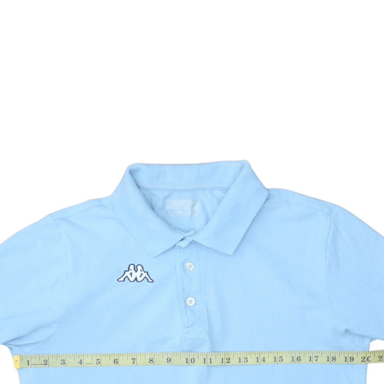 Kappa Men’s Blue Cotton Short Sleeve Polo Shirt Medium - Image 2
