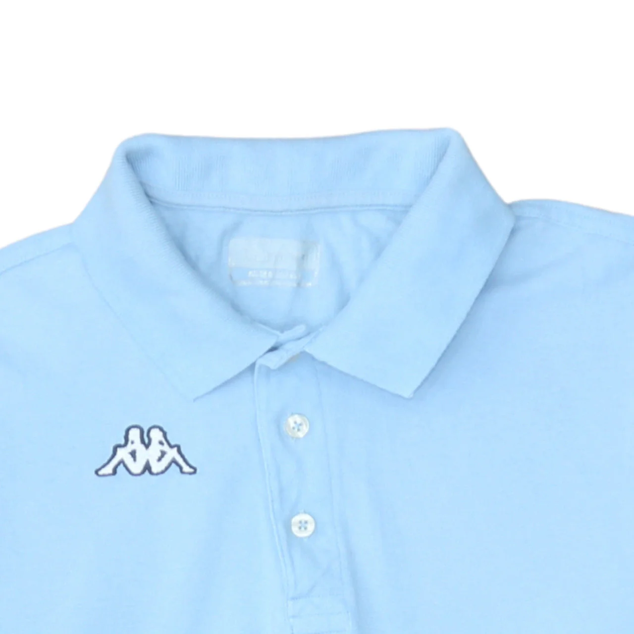 Kappa Men’s Blue Cotton Short Sleeve Polo Shirt Medium - Image 7