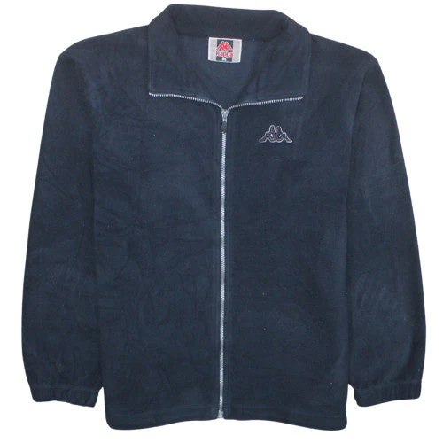 Kappa Men's Black Full Zip Fleece Sweatshirt M Regular Fit