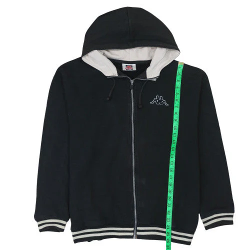 Kappa Men's Black XL Full Zip Hoodie Jacket with Logo - Image 3