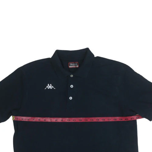 Kappa Men's Black XL Polo Shirt Cotton Classic Fit Short Sleeve - Image 3