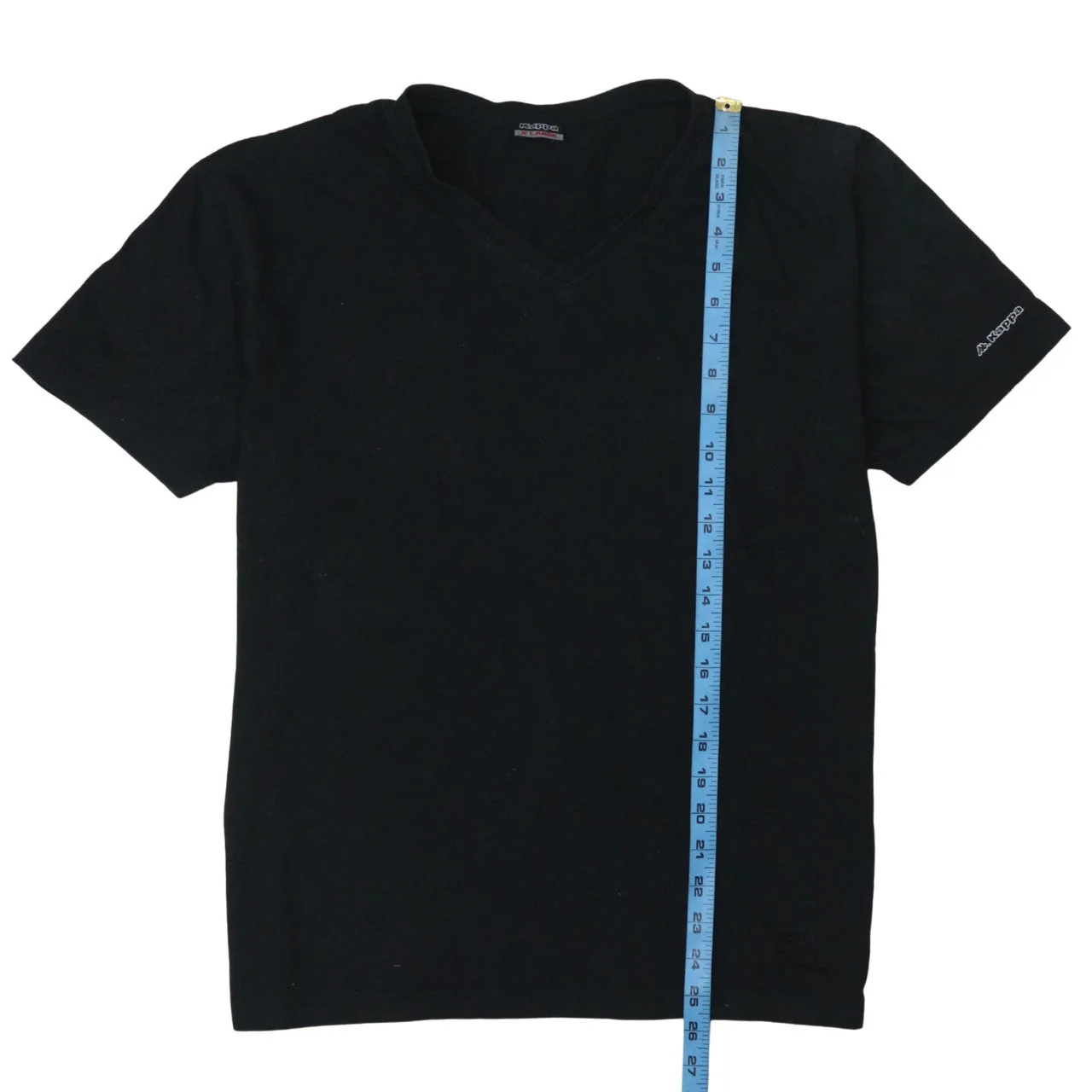 Kappa Men's Black XL V-Neck Cotton Jersey Short Sleeve T-Shirt - Image 3