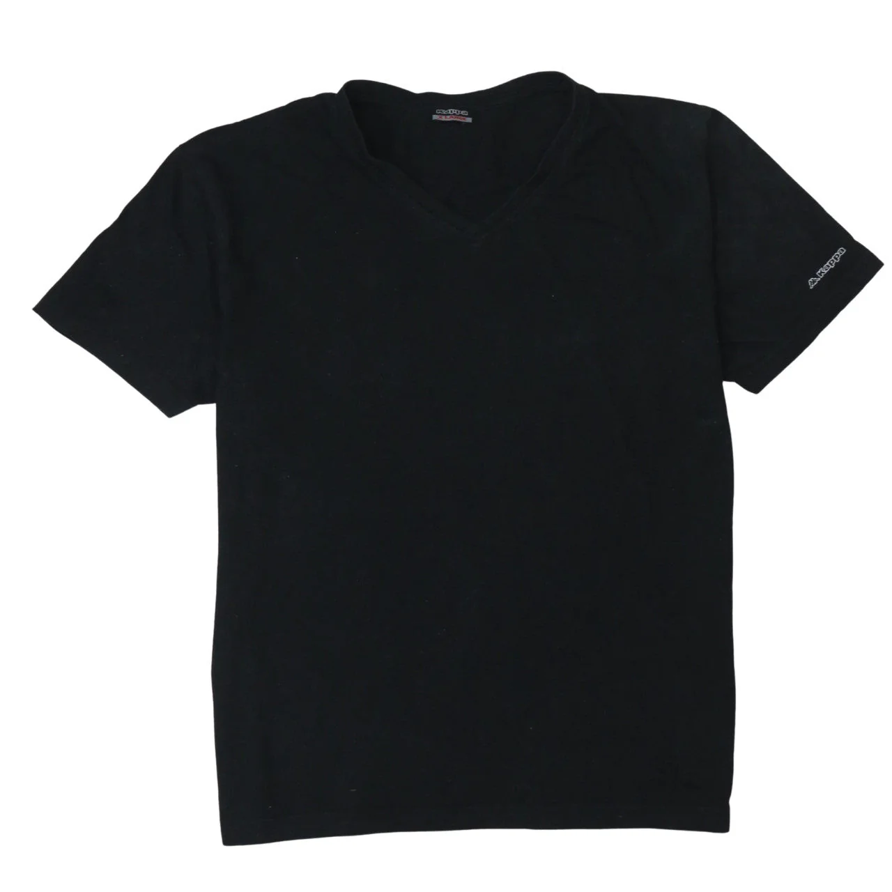 Kappa Men's Black XL V-Neck Cotton Jersey Short Sleeve T-Shirt - Image 4