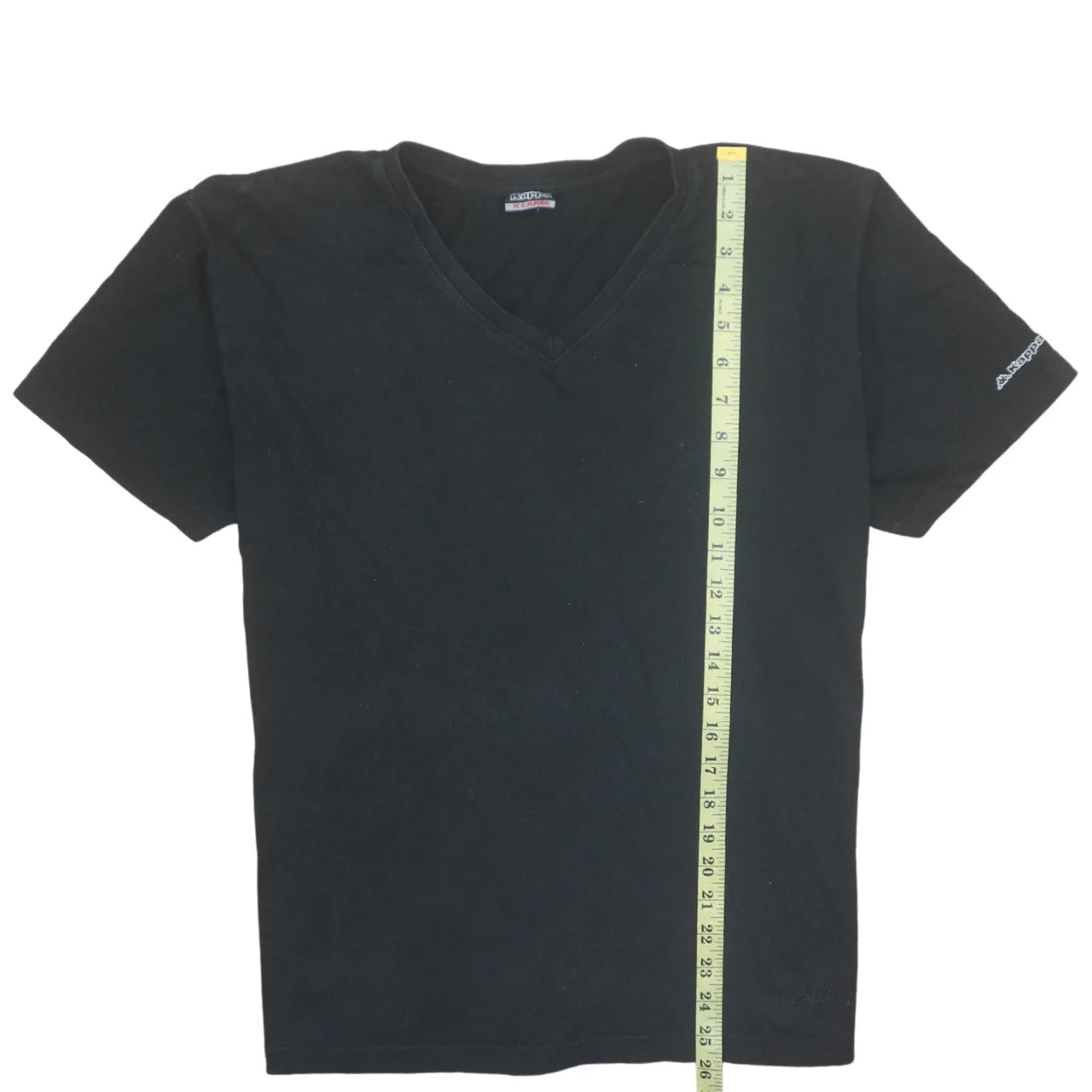 Kappa Men's Black XL V-Neck Cotton Short Sleeve T-Shirt - Image 2