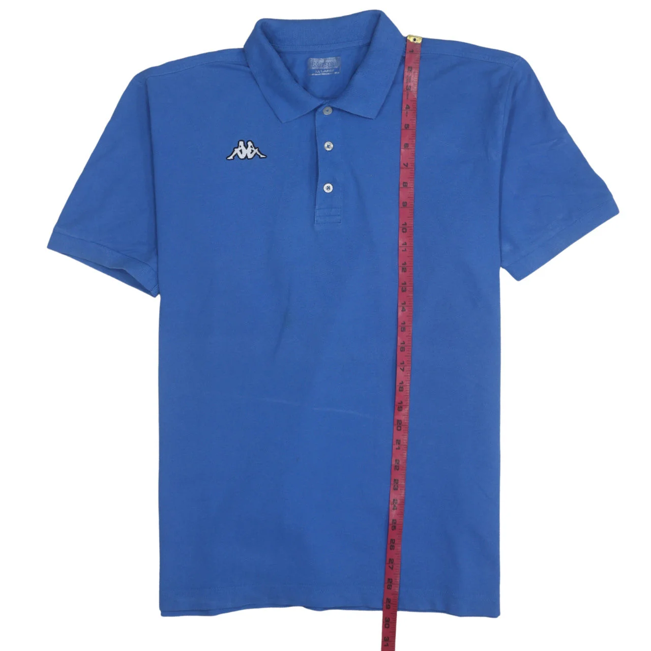 Kappa Men's Blue XL Short Sleeve Cotton Polo Shirt - Image 3