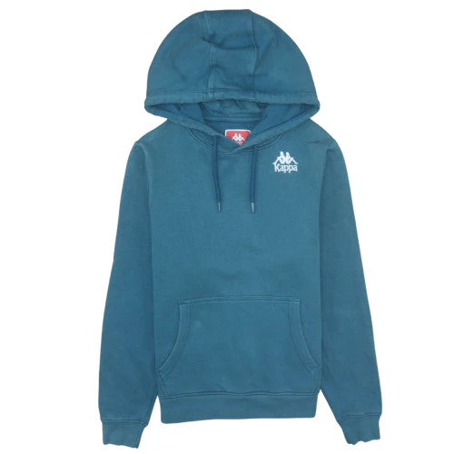 Kappa Mens Blue XS Pullover Hoodie with Logo Graphic Print