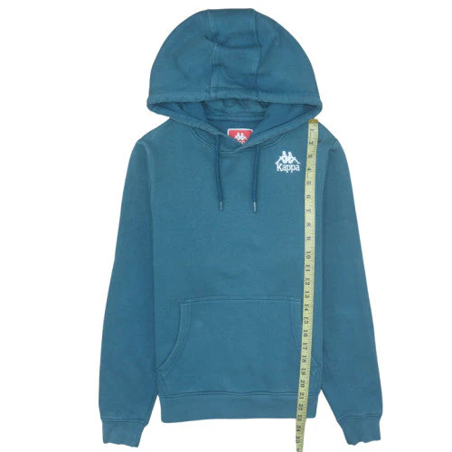 Kappa Mens Blue XS Pullover Hoodie with Logo Graphic Print - Image 3