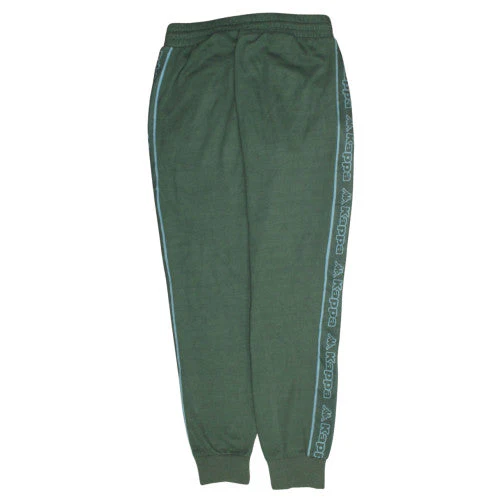 Kappa Men's Green Jogger Sweatpants Large with Side Logo Stripes - Image 4