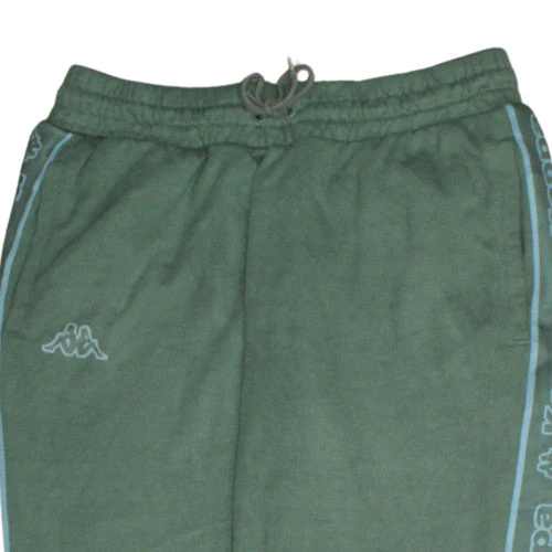 Kappa Men's Green Jogger Sweatpants Large with Side Logo Stripes - Image 8