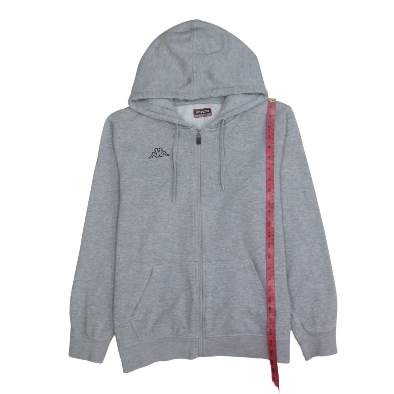 Kappa Mens Grey Full Zip Hoodie Size L Sports Style - Image 2
