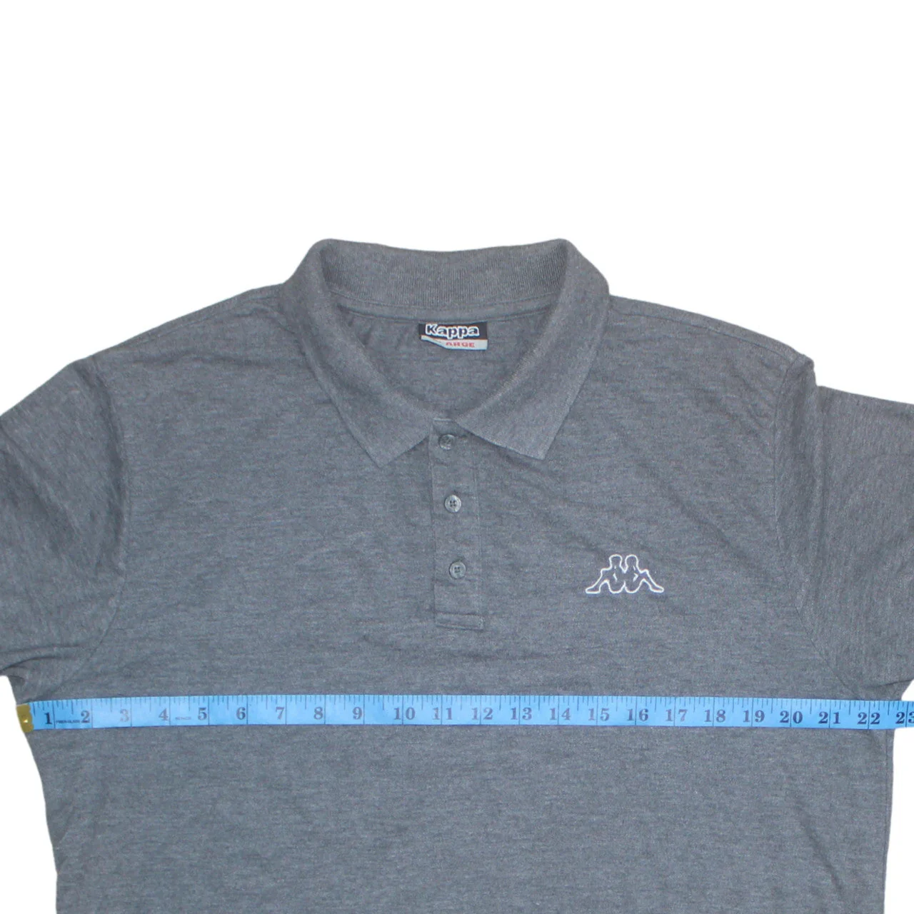 Kappa Mens Grey Polo Shirt XL Regular Fit Short Sleeve - Image 3