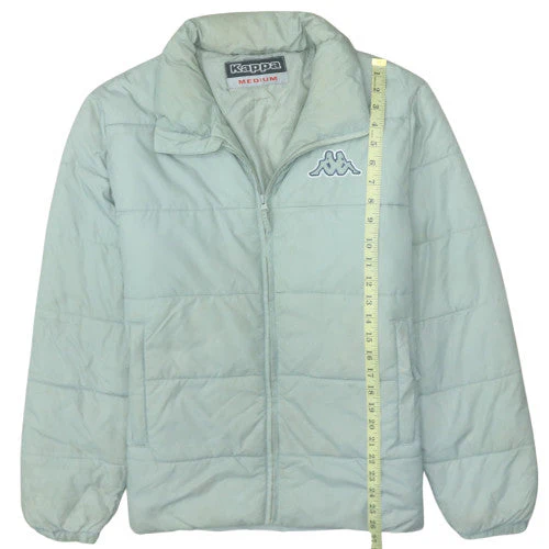 Kappa Men's Light Blue Puffer Jacket Medium Polyester Polyamide Warm Casual - Image 2