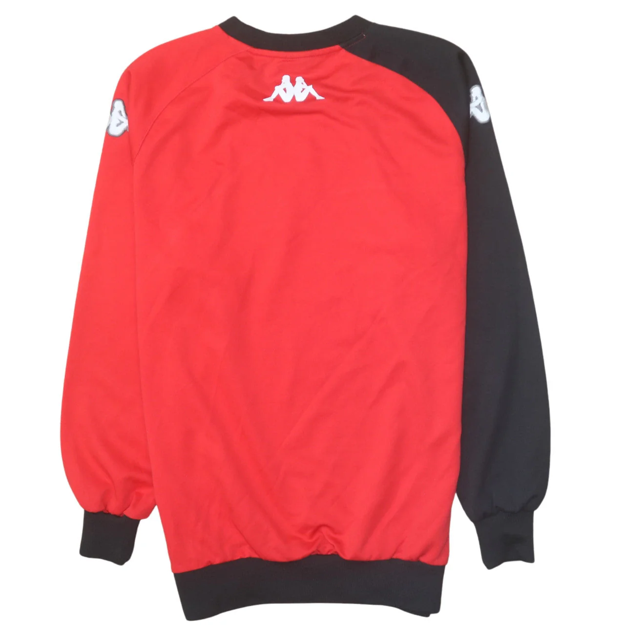 Kappa Mens Red Black Crew Neck Football Sweatshirt Size M - Image 4