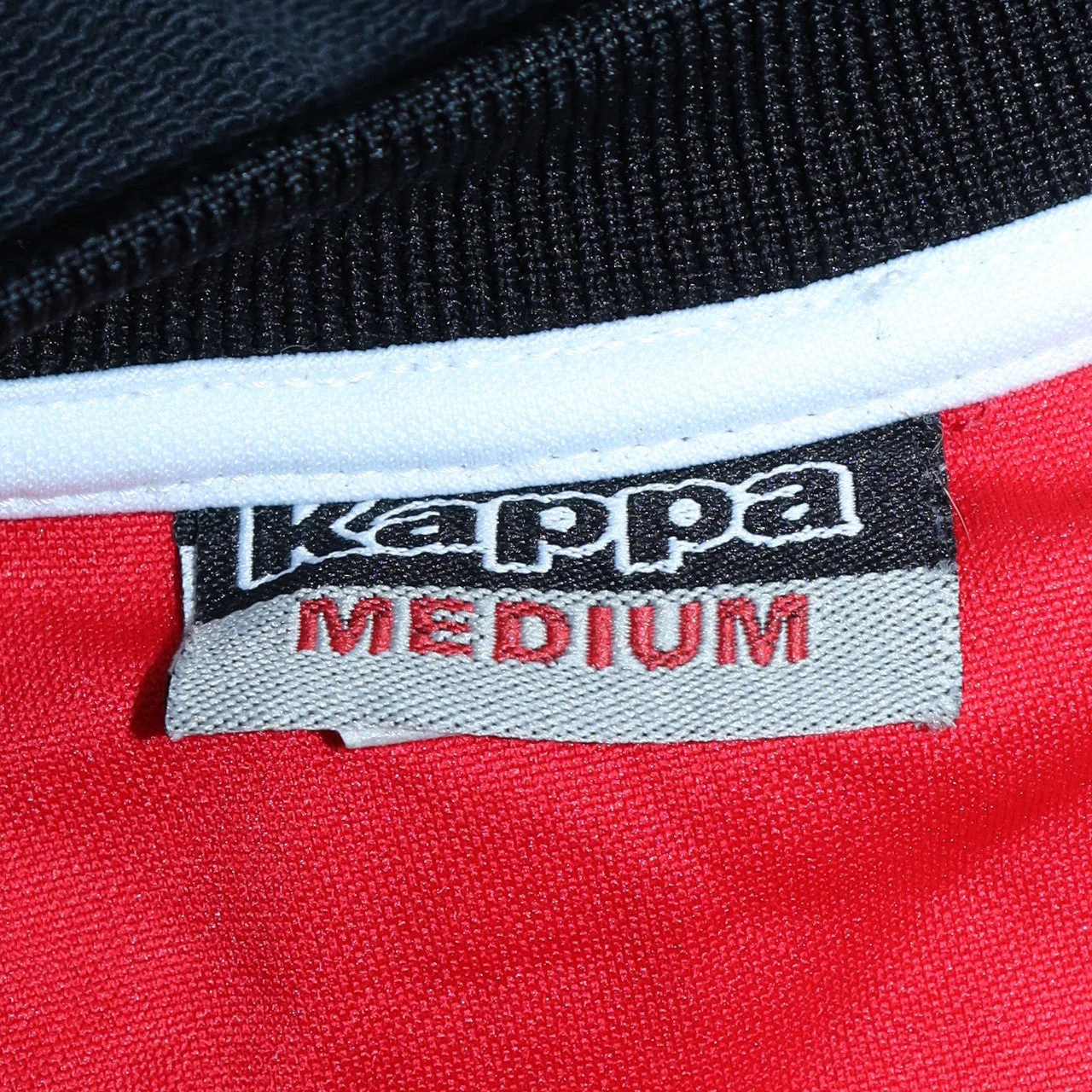 Kappa Mens Red Black Crew Neck Football Sweatshirt Size M - Image 5