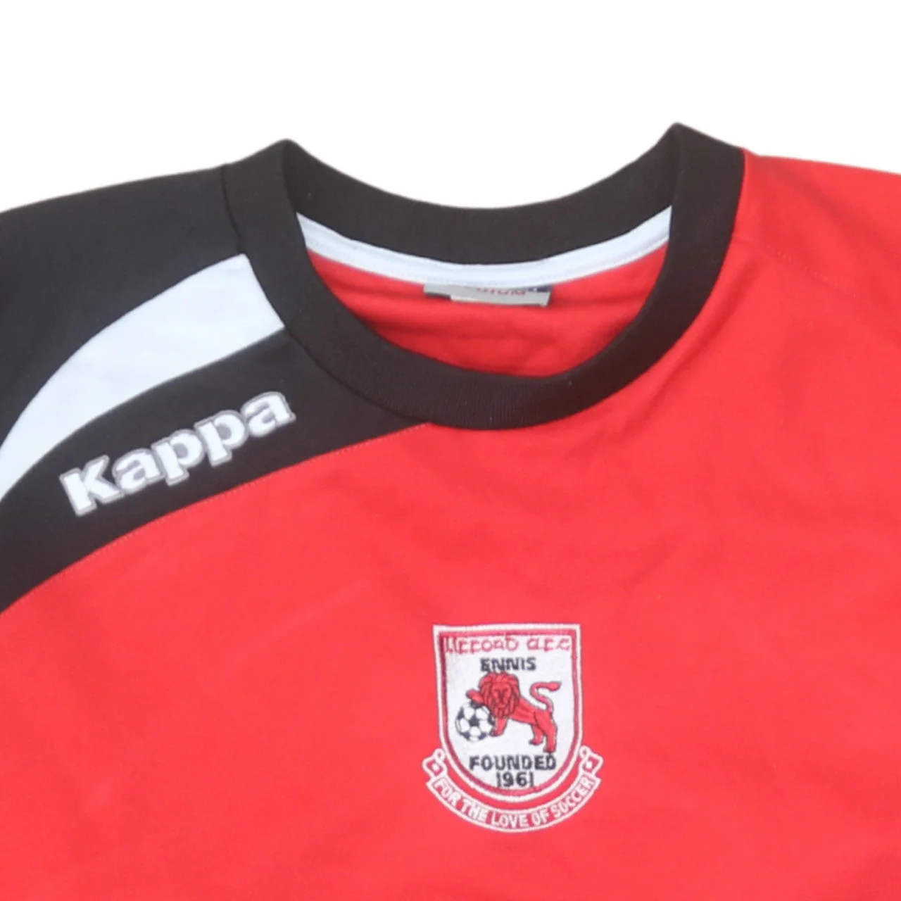 Kappa Mens Red Black Crew Neck Football Sweatshirt Size M - Image 6