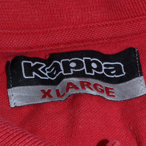 Kappa Men's Red XL Cotton Polo Shirt Short Sleeve Casual Top - Image 5