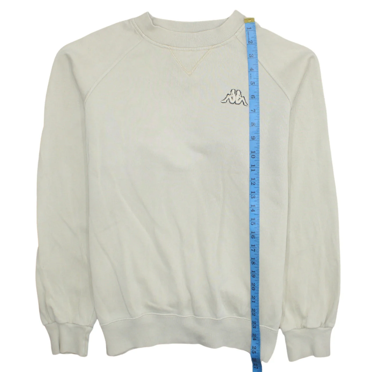 Kappa Women Beige Crew Neck Pullover Sweatshirt M Casual Cotton Blend - Image 3
