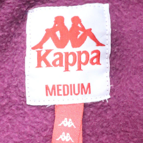 Kappa Women’s Purple Pullover Hoodie Medium Cotton Blend Logo Hooded Sweatshirt - Image 5