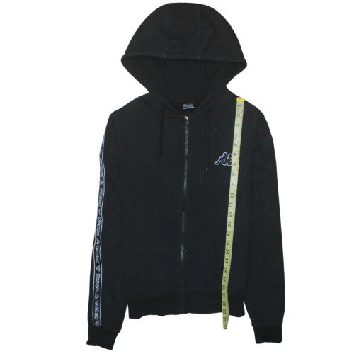 Kappa Womens Black Size 10 Full Zip Hoodie with Logo Trim - Image 2