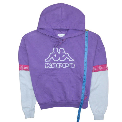 Kappa Womens Purple Hoodie Medium Pullover Logo Long Sleeve - Image 2