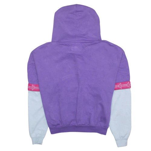 Kappa Womens Purple Hoodie Medium Pullover Logo Long Sleeve - Image 4