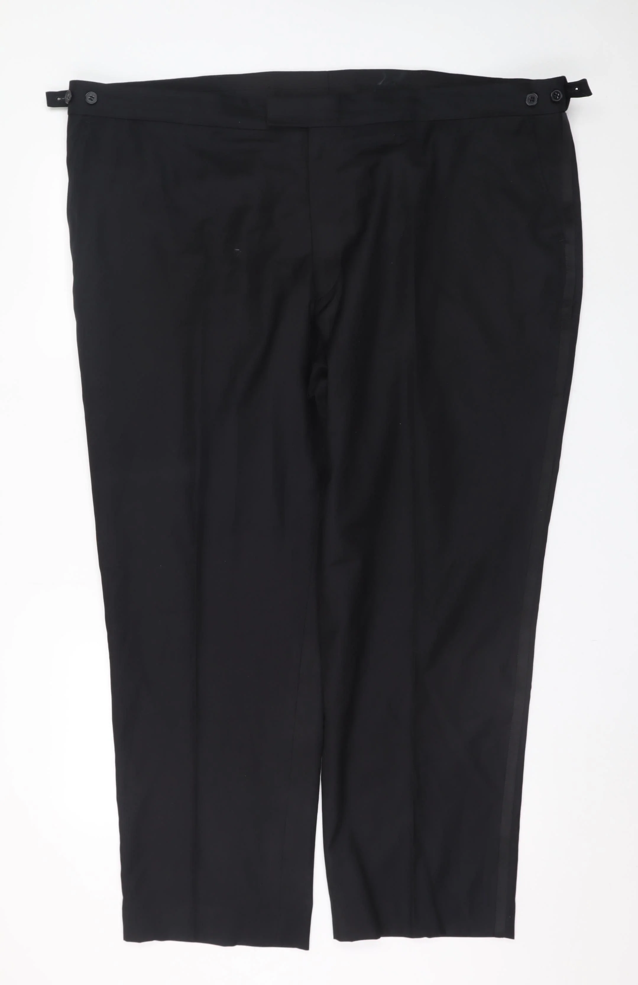 Karl Jackson Men's Black Regular Fit 48in Waist Dress Trousers