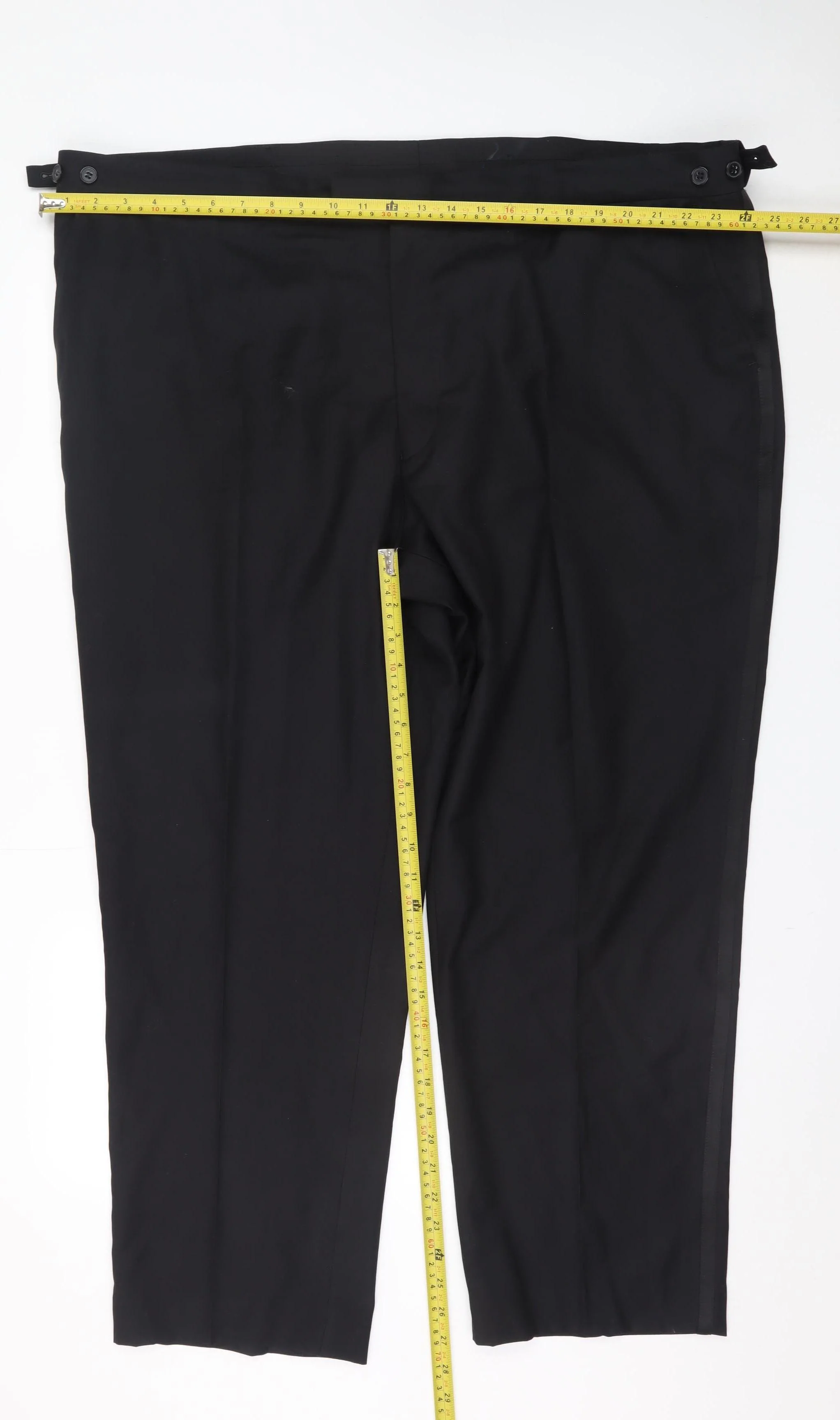 Karl Jackson Men's Black Regular Fit 48in Waist Dress Trousers - Image 2
