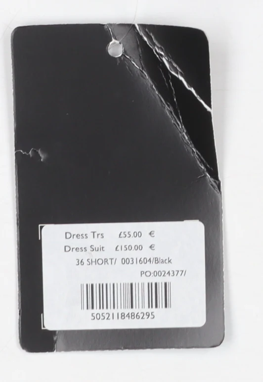Karl Jackson Men's Black Regular Fit Formal Dress Trousers 36 Short - Image 6
