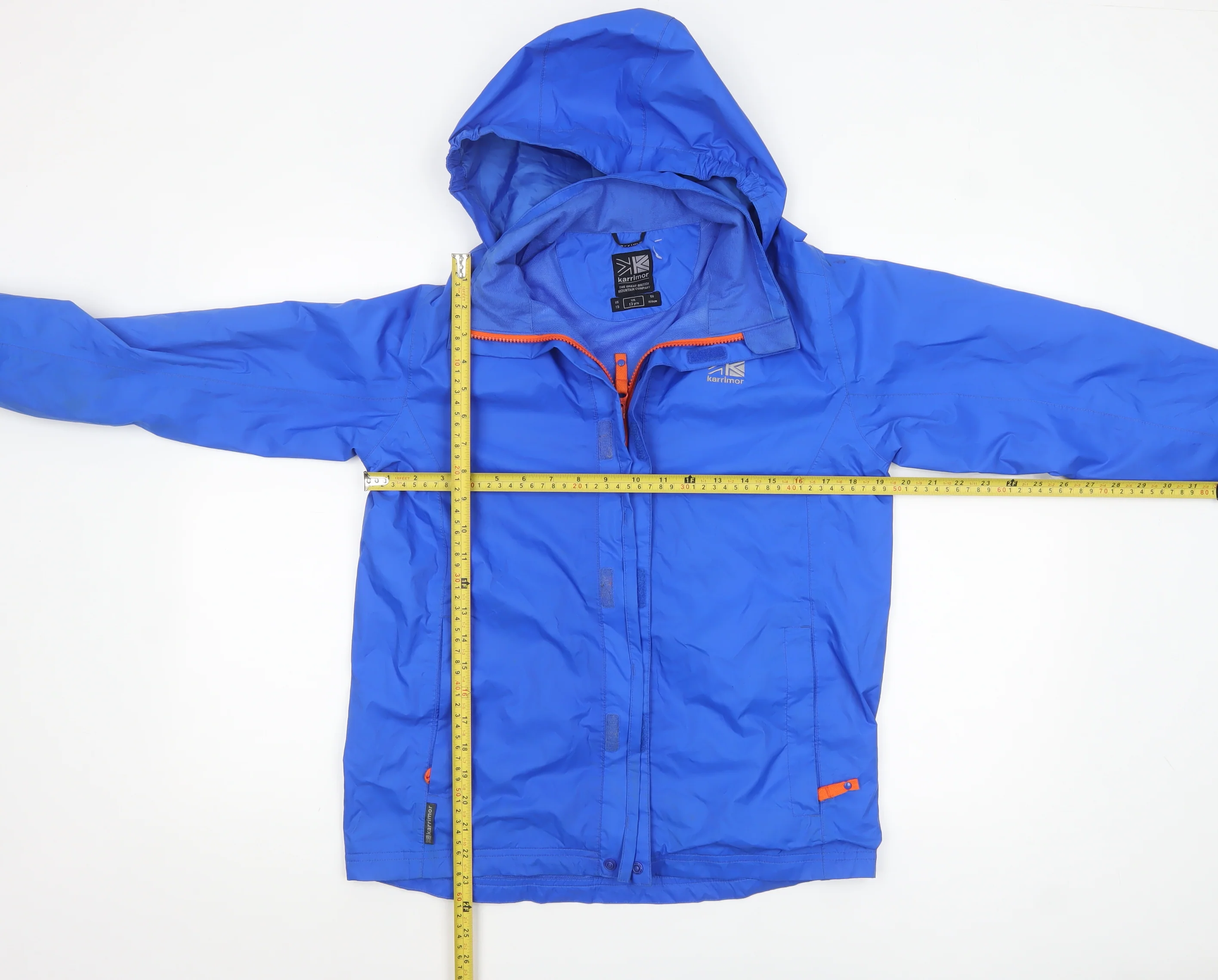 Karrimor Boys Blue Waterproof Hooded Rain Jacket 13 Years - Image 2