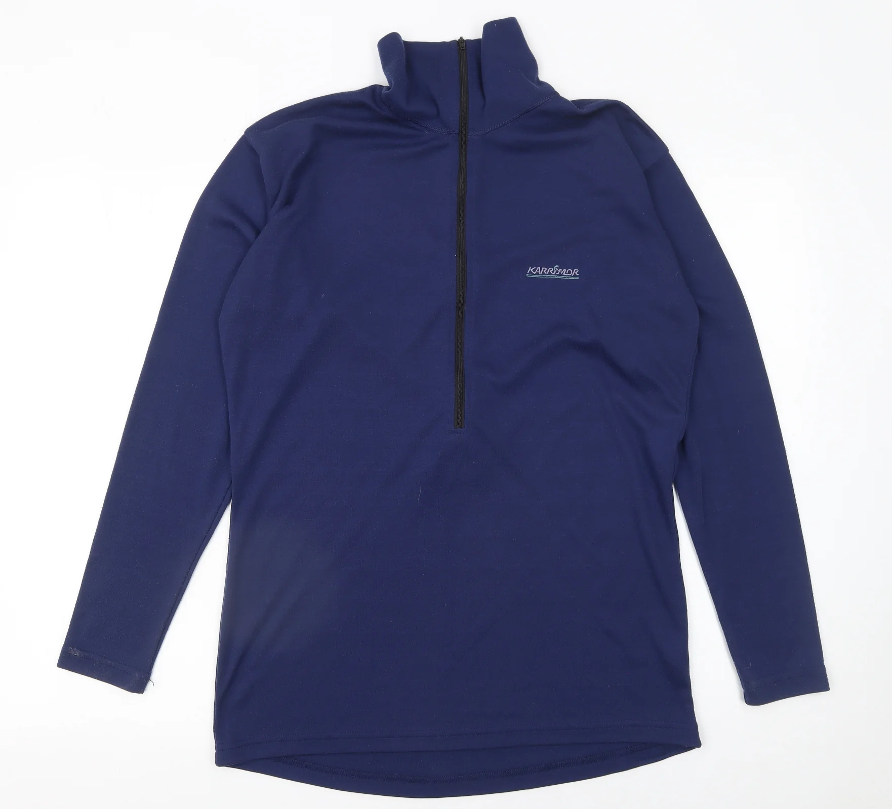 Karrimor Men's Blue Large 1/2 Zip Fleece Sweatshirt Outdoor Hiking Top