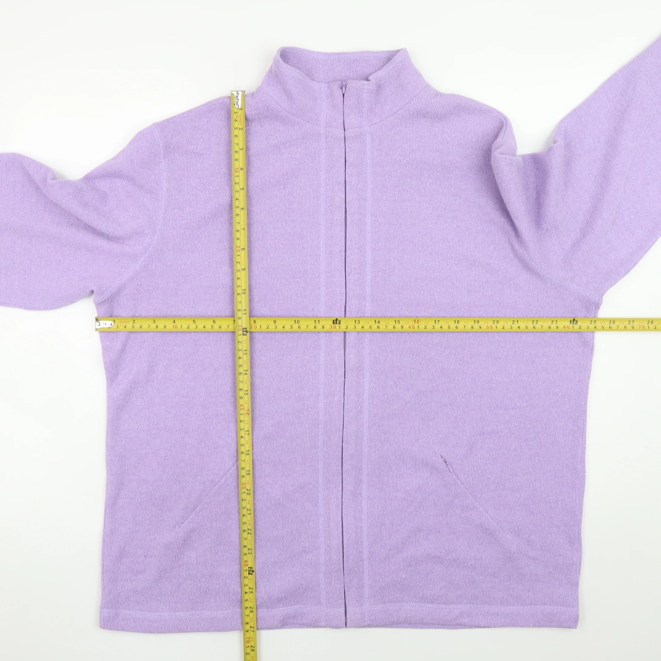 Kash Womens Purple Size 16 Full Zip Knit Casual Jacket - Image 2