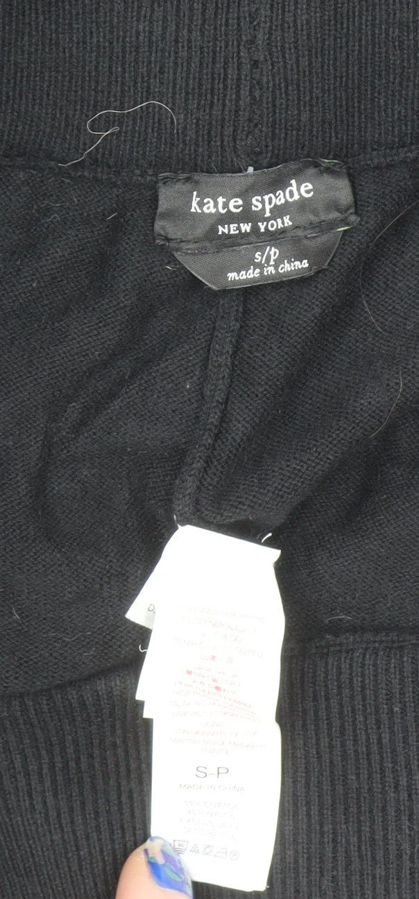 Kate Spade Women’s Black Knit Sweatpants Size S Elastic Waist Comfort Trousers - Image 4