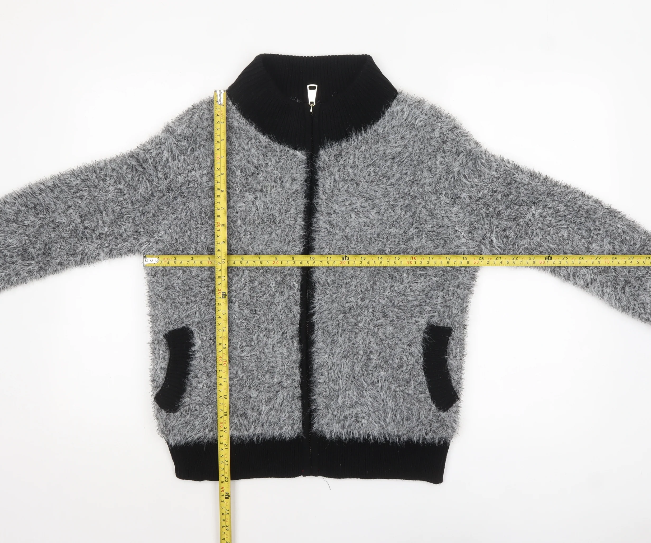 Katumi Women’s Grey Full Zip Chunky-Knit Jumper S - Image 2