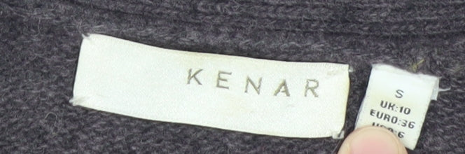 Kenar Women's Grey Wool Angora Blend Long Cardigan UK 10 S - Image 4