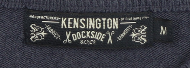 Kensington Dockside Men's Blue V-Neck Pullover Jumper M - Image 4