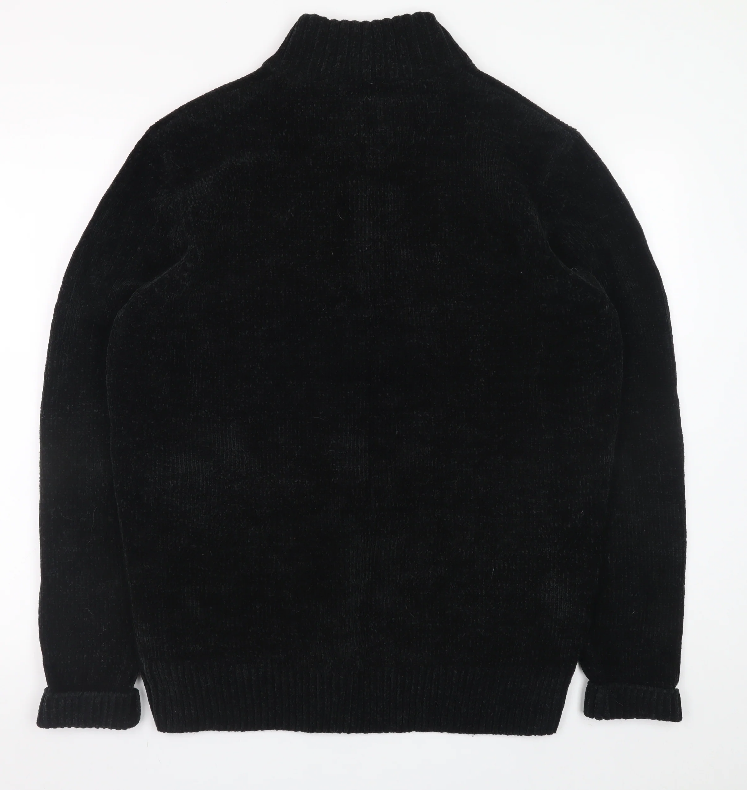 Kensington Men's Black XL 1/4 Zip High Neck Acrylic Jumper - Image 3