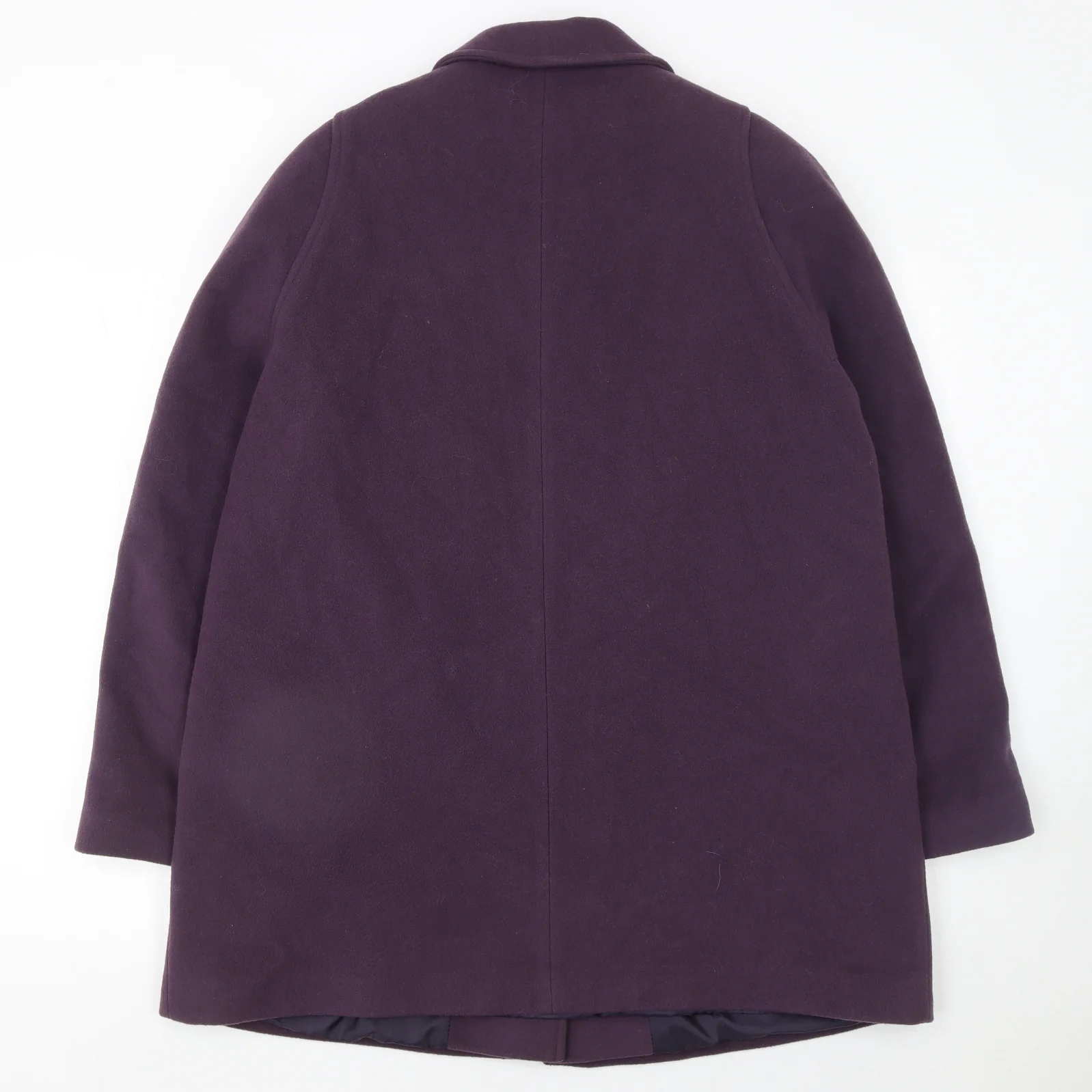 Kesta London Womens Purple Wool Cashmere Mid-Length Coat UK 16 - Image 3