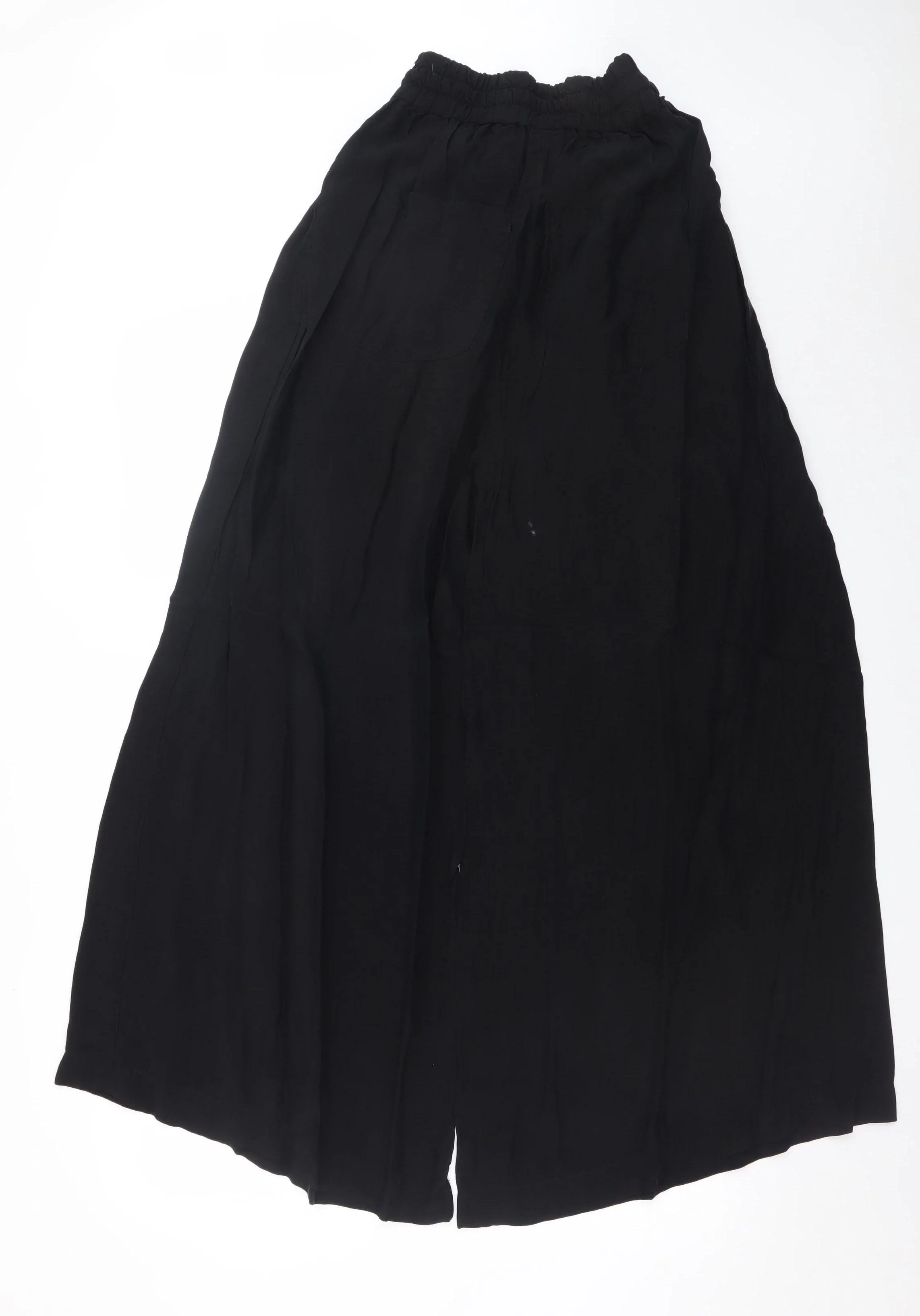 Keta Gutmane Womens Black Wide-Leg Crepe Trousers Size 10 - Image 3