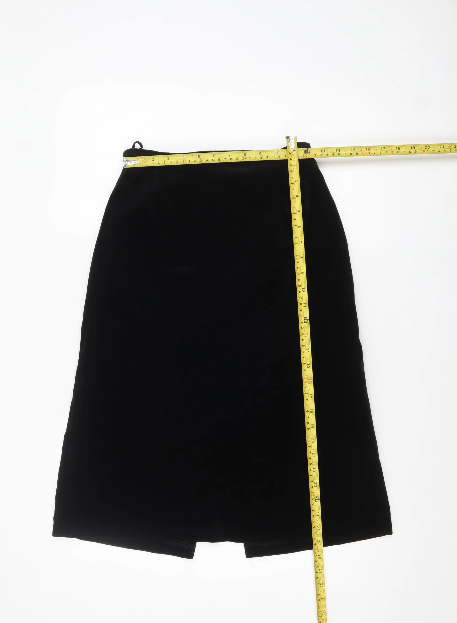 Keynote Women's Black Velvet Knee Length Pencil Skirt Size 12 - Image 2
