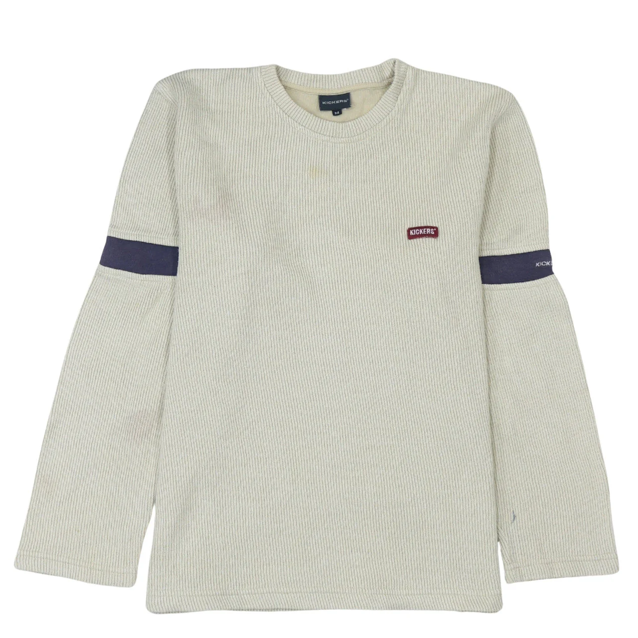 Kickers Men's Beige Long Sleeve Crew Neck Pullover Sweatshirt M