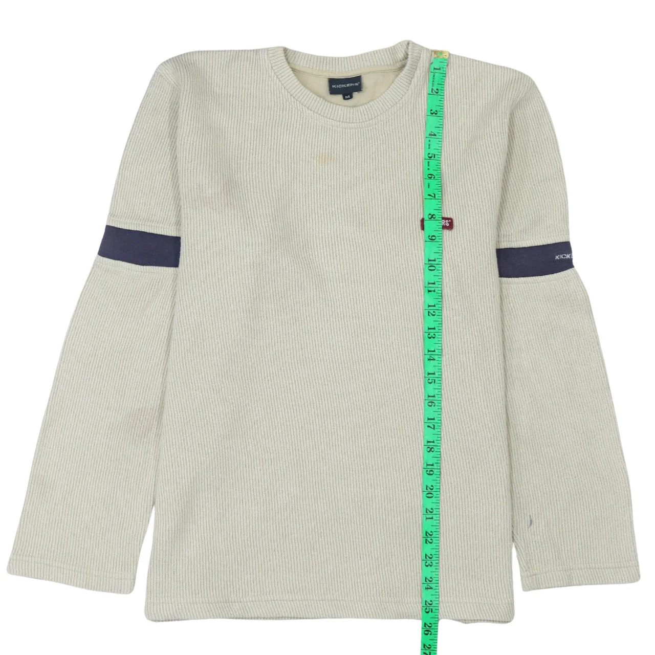 Kickers Men's Beige Long Sleeve Crew Neck Pullover Sweatshirt M - Image 3