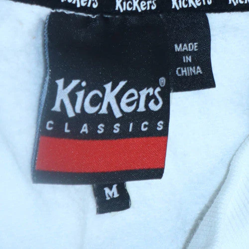 Kickers Men's White Logo Crew Neck Pullover Sweatshirt M - Image 5