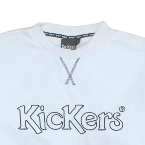 Kickers Men's White Logo Crew Neck Pullover Sweatshirt M - Image 6