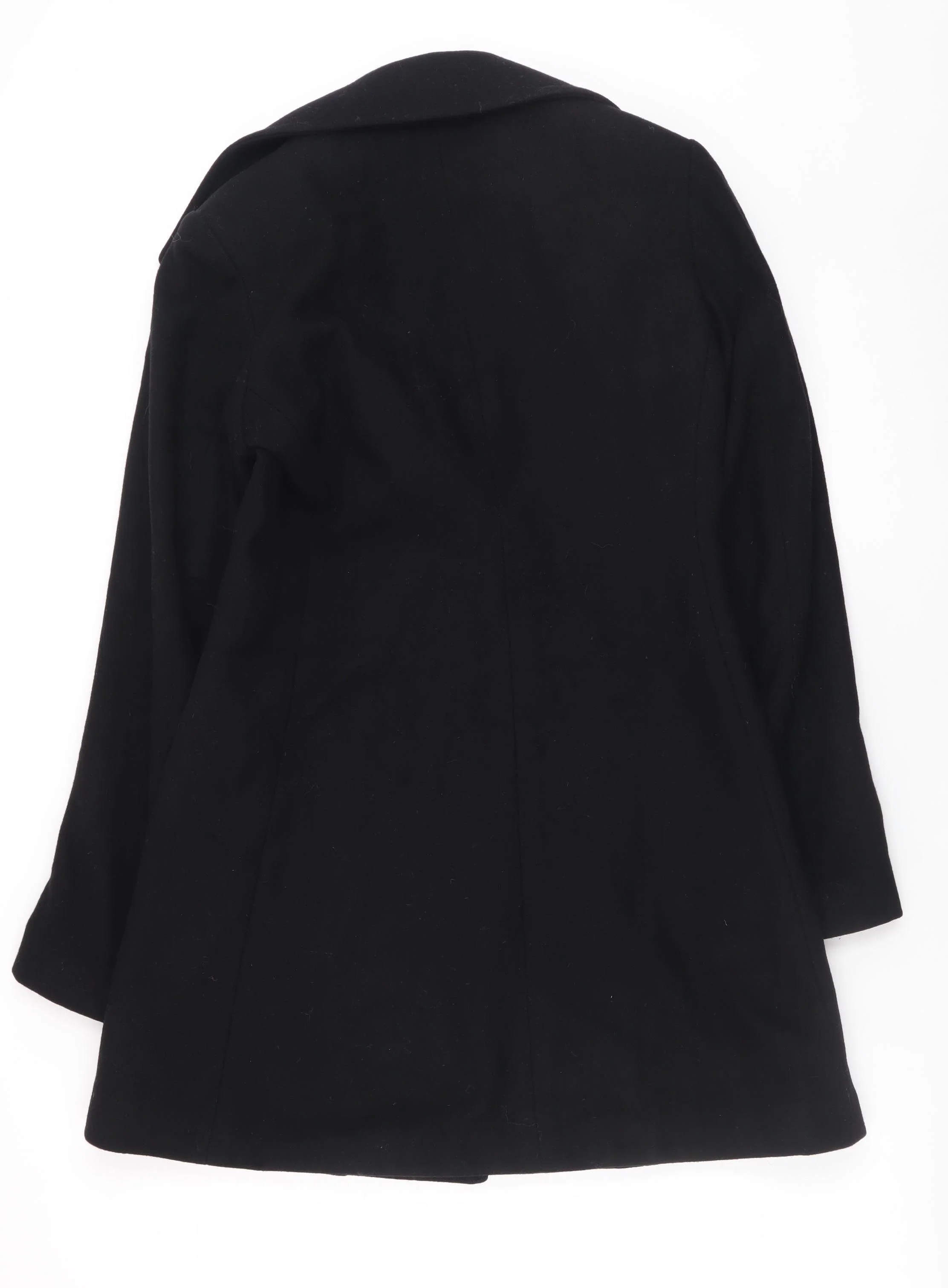 Killah Women's Black Wool Pea Coat XS Mid-Length Classic Style - Image 3