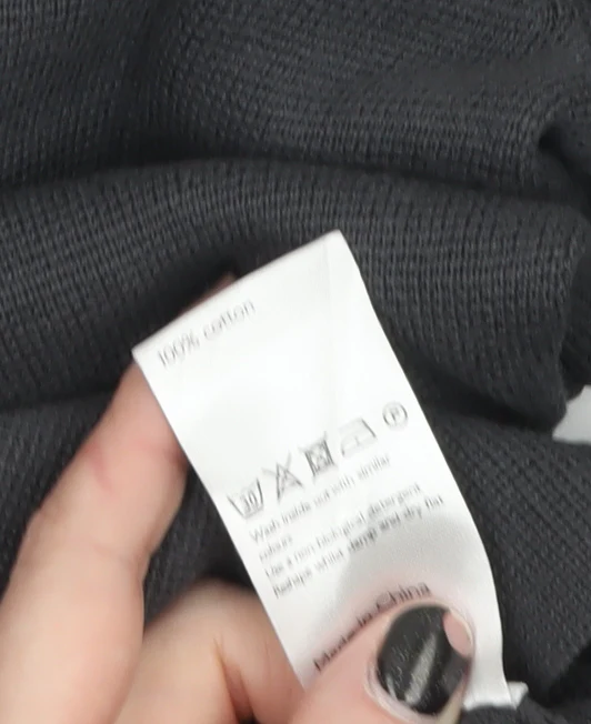 Kin Men's Black Cotton 1/2 Zip High Neck Jumper Size M - Image 4
