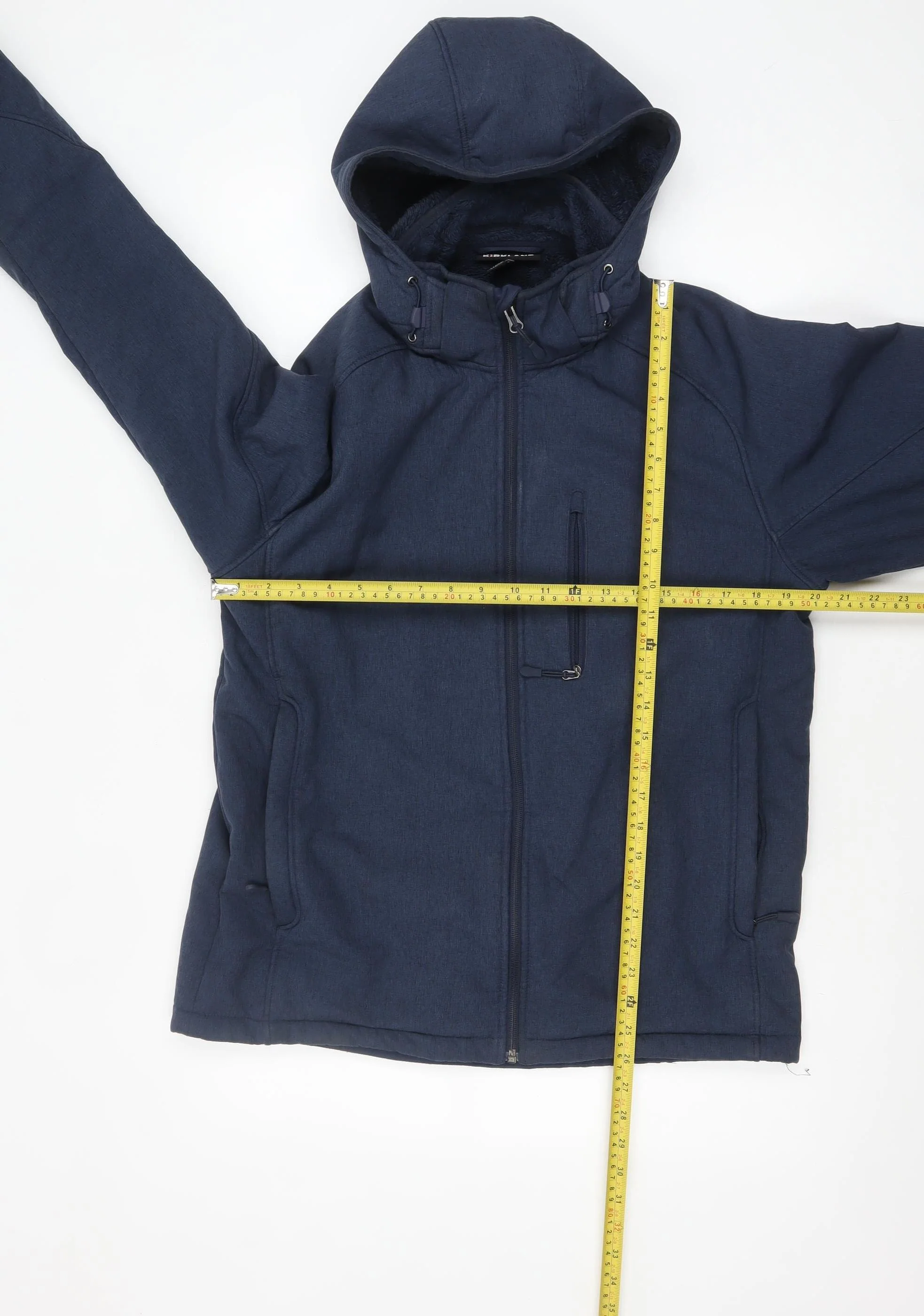Kirkland Signature Men's Blue Softshell Hooded Jacket Size M - Image 2