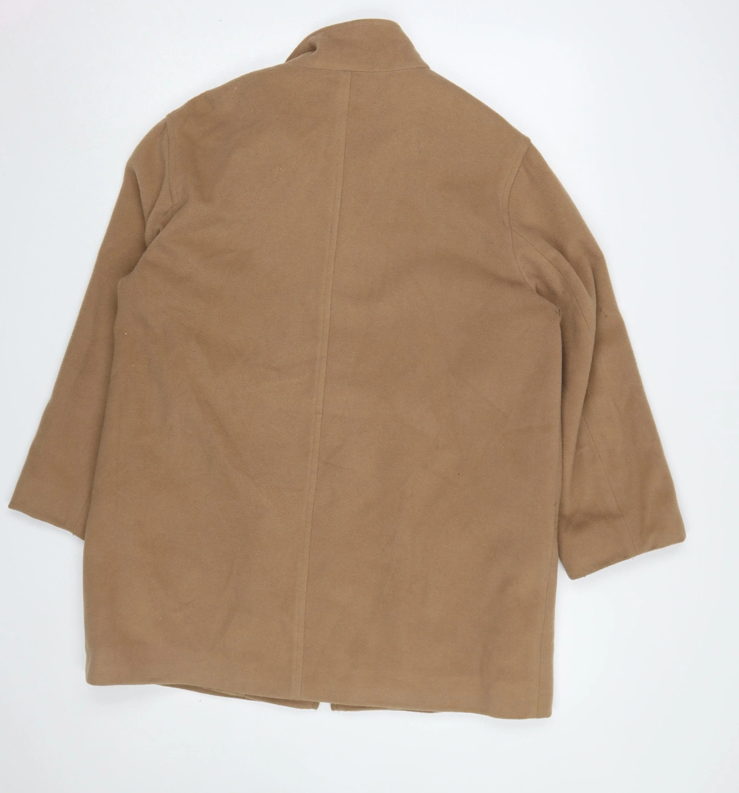 Klass Collection Women's Beige Fleece Mid-Length Zip Coat Size 16 - Image 3